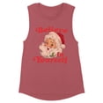 thumbnail image 1 of Believe in Yourself Santa Women's Muscle Tank Large Smoked Paprika, 1 of 5