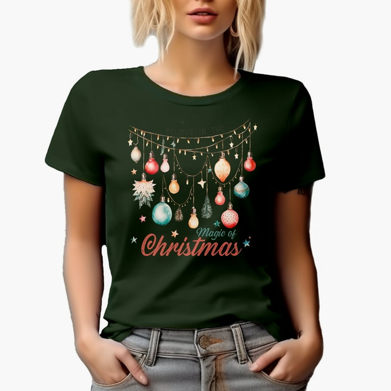 Christmas Lights Military Green Tee Christmas Lights Military Green Tee
