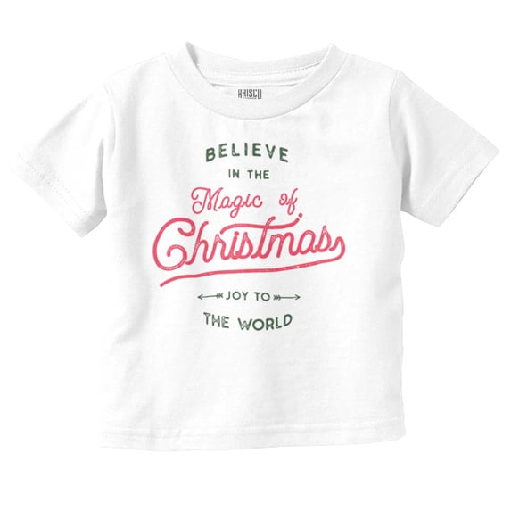 Believe in the Magic of Christmas Toddler Kids Crew Neck Graphic T-Shirt Brisco Brands 4T