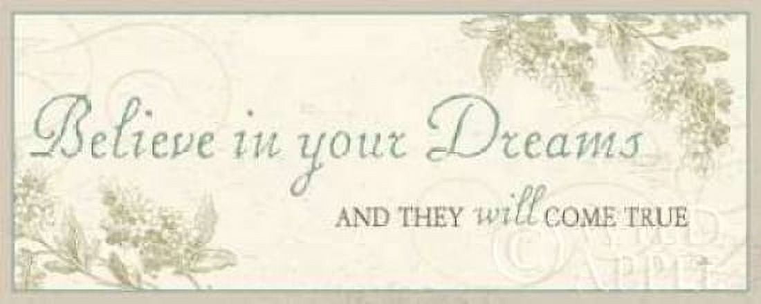 Believe in your Dreams Canvas Art - Pela (10 x 20)