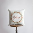 thumbnail image 1 of Believe with Berry Wreath Christmas Throw Pillow | Room Decor | Home Decor | Bedroom Decor | Home Decor Christmas | Christmas Throw Pillows, 1 of 6