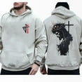 thumbnail image 1 of Believer Double Sided Hoodie – Inspirational Jesus Graphic with Crown of Thorns & Cross, Faith-Based Christian Pullover for Men & Women, Unisex Religious Streetwear for Church & Prayer, 1 of 7