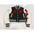 thumbnail image 1 of Heart Posture Crop Varsity Jacket Genesis Collection by Christian Flow, 1 of 2