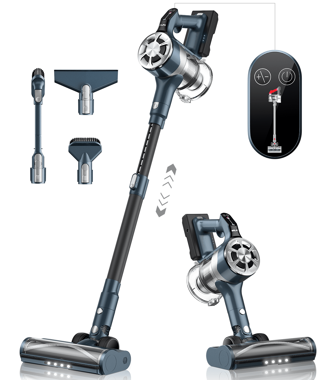 Belife Cordless Stick Vacuum Cleaner with 55mins Runtime, Lightweight