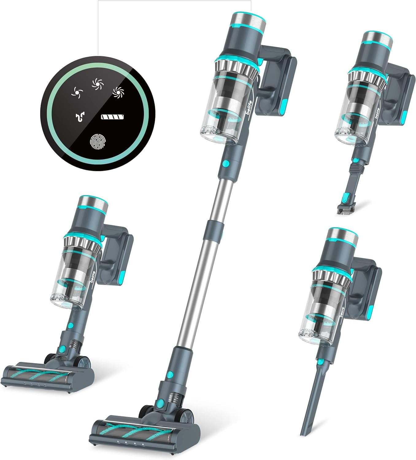 Belife Cordless Vacuum Cleaner, 38Kpa Stick Vacuum, Max 45mins