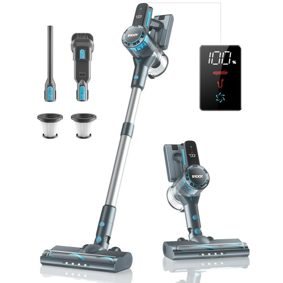 Belife imooy cordless vacuum cleaner, 380W/30Kpa cordless vacuum cleaner for Pet Hair Hardwood Floor Carpet, Brushless motor with 45mins runtime