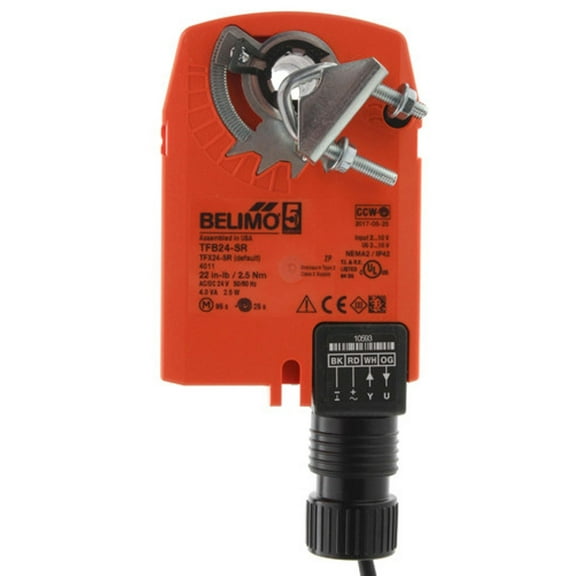 Belimo TFB24-SR 24V spring return fail-safe, proportional (no aux switch) (2w, 1w) Damper Actuator