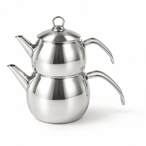 Belinay / 18/10 Stainless Steel Teapot Set, 1-1.6 Liter Capacity For Induction Stoves