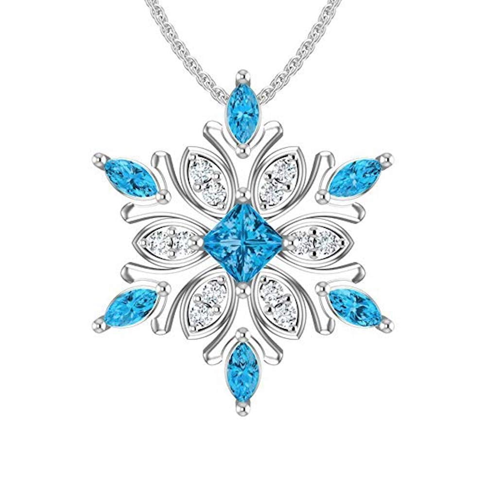 Belinda Jewelz 1.2 Carat Sterling Silver Swiss Blue Topaz and White ...