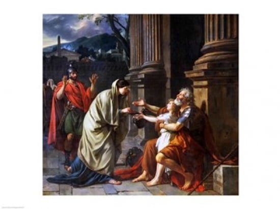 Belisarius Begging for Alms 1781 Canvas Art - Jacques-Louis David (36 x 24)