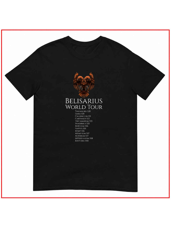 Belisarius World Tour Byzantine Roman Empire History Unisex T-Shirt V13228 Size S- 5XL