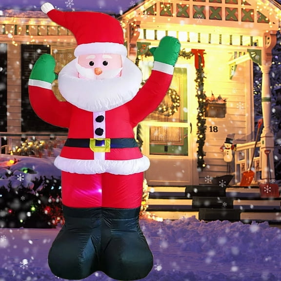 Belita Amy 6FT LED Inflatable Santa Claus with Gift Bag, Blow Up Yard Decorations, for Holiday/Party/Xmas/Yard/Garden Decorations