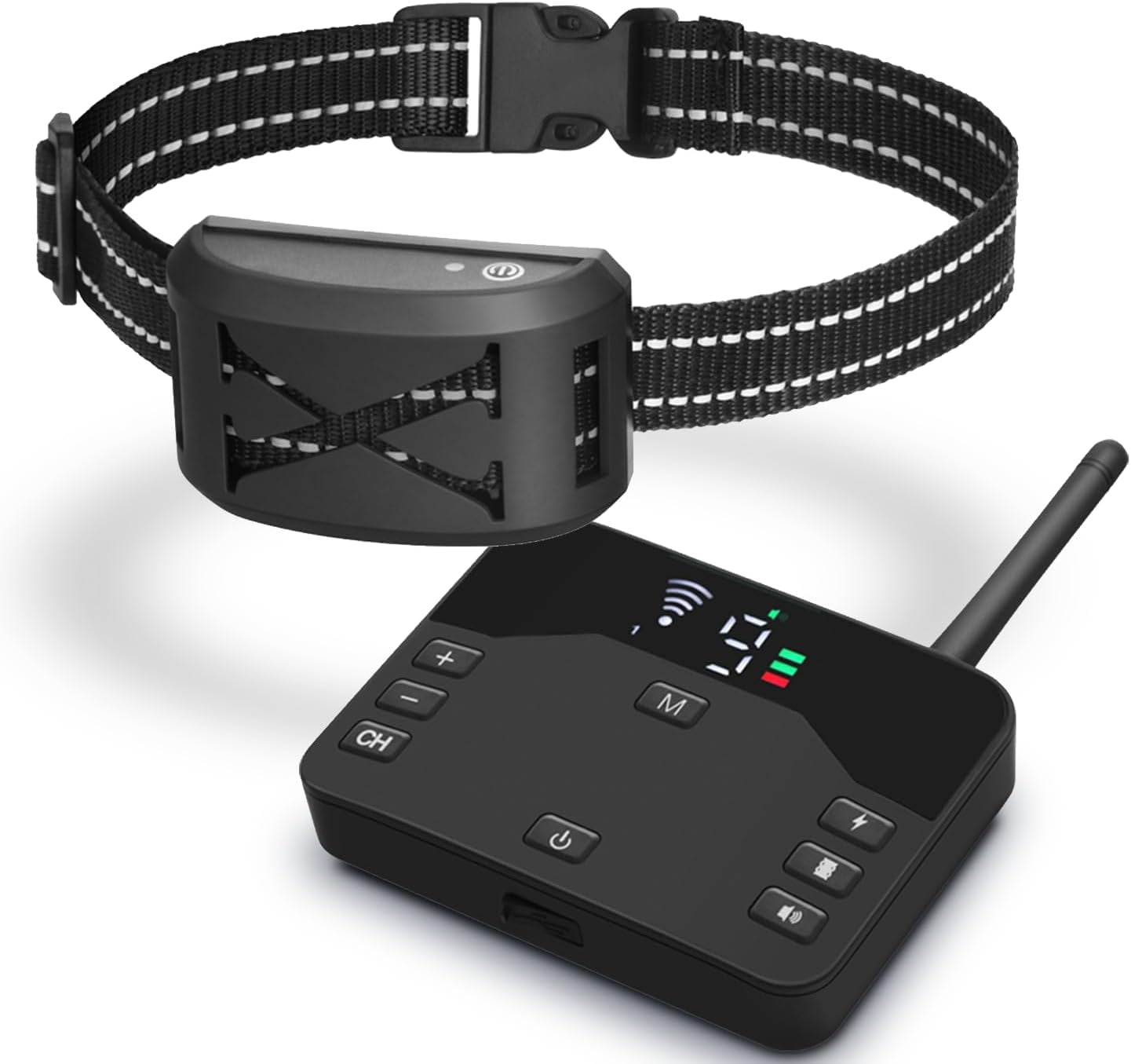 Belita Amy Wireless Dog Fence with Remote Training Collar for Large Dogs, Black