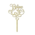 thumbnail image 1 of "Belive in Love" Rustic Wooden Cake Topper Persoanlized Wedding Cake Topper Cake Decoration 6"-7" Inches Wide, 1 of 3