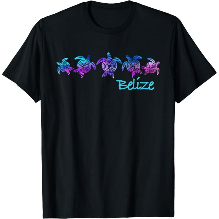 Belize T-Shirt Tribal Turtle Belize T-Shirt Tribal Turtle