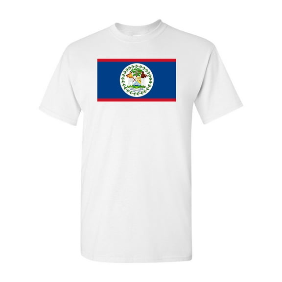Belize Country Flag Adult DT T-Shirt Tee