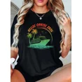 thumbnail image 1 of Belize Cruise 2026 Women's Graphic T-Shirt Retro Tropical Vacation Short Sleeve Tee, 1 of 6