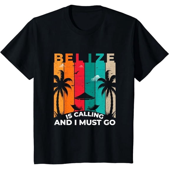 Belize Is Calling And I Must Go Vintage Summer Vibes Beach T-Shirt