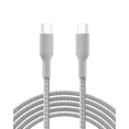 thumbnail image 1 of Belkin Braided USB-C to USB-C Cable ( 10ft, 60W) - Soft, Flexible Fast-Charging Cable, Type C Charger Cord for iPhone 16 & 15 Series, Galaxy S25, MacBook, iPad Pro, & More - Gray (USB 2.0,), 1 of 8