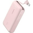 thumbnail image 1 of Belkin Power Bank, Portable Power Bank with Integrated Cable 10K PD 20W - Fast Charge USB-C Power Delivery, Portable iPhone Charger for iPhone 16 Series, iPad Pro, Galaxy S25, and More - Pink, 1 of 12