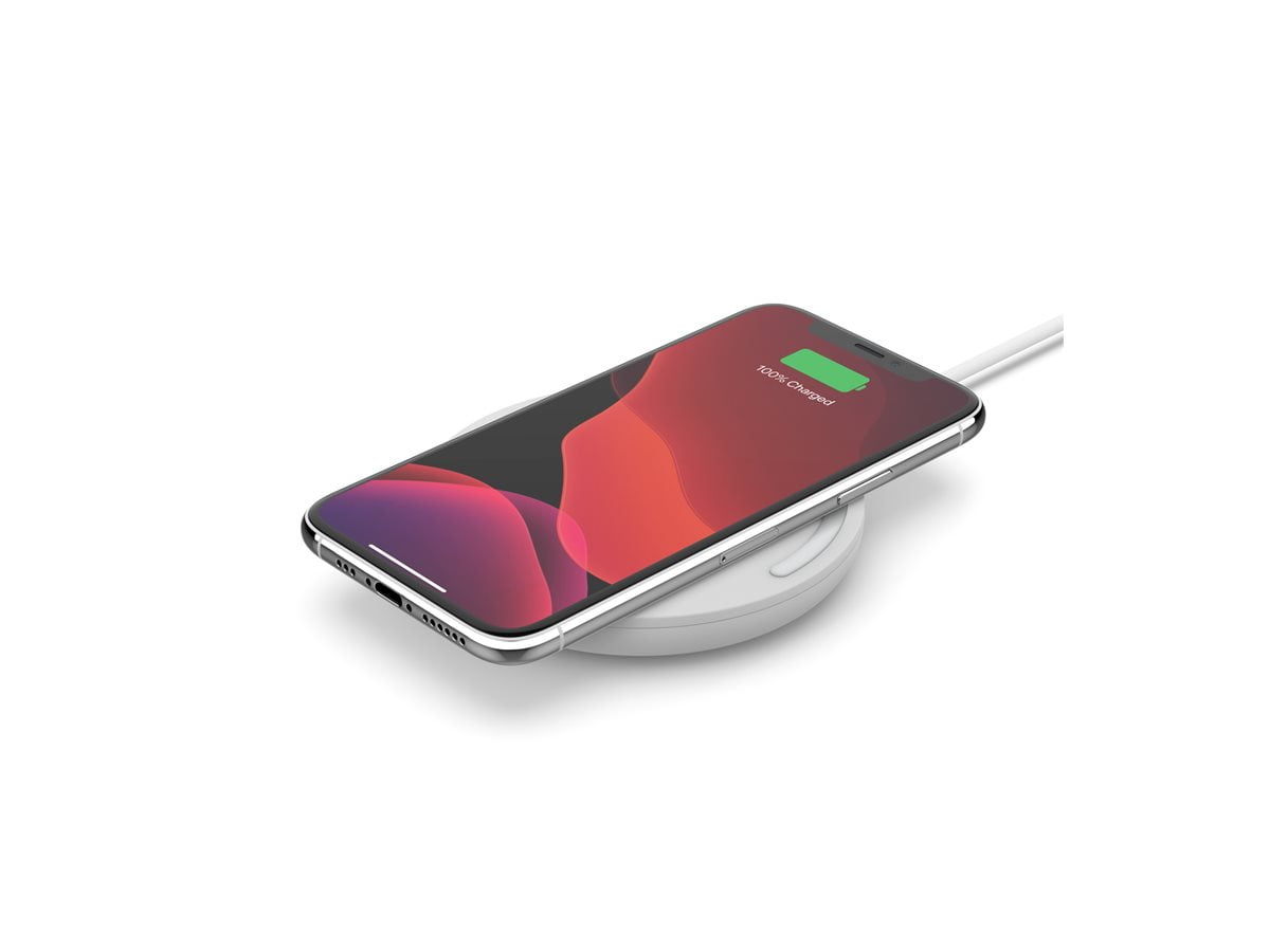 Belkin BoostCharge - Wireless charging pad + AC power adapter - 15 Watt - QC 3.0 - white
