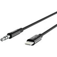 thumbnail image 1 of Belkin 3.5mm Audio Cable with Lightning Connector, 6ft Durable AUX Cable for iPhone, iPad, and iPod - Connects to Car Stereo, Headphones, and Speakers - MFi-Certified for Apple Devices - Black, 1 of 3