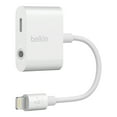 thumbnail image 1 of Belkin 3.5mm Audio + Charge Rockstar for iPhones, White, 1 of 9