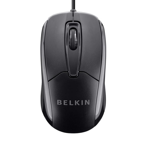 Belkin Wired USB Ergonomic Mouse with 4.9-Ft. Cord, Black, F5M010qBLK