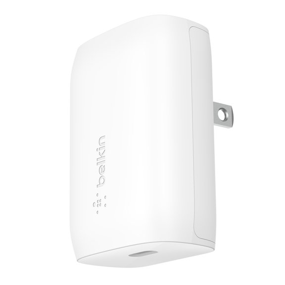 Belkin 30-Watt USB-C Wall Charger, USB-C Power Delivery, PPS Fast Charging for Apple iPhone 15, 15 Plus, 15 Pro, 15 Pro Max, iPhone 14, 14 Pro, 14 Pro Max, Galaxy S23, iPad, AirPods & More - White