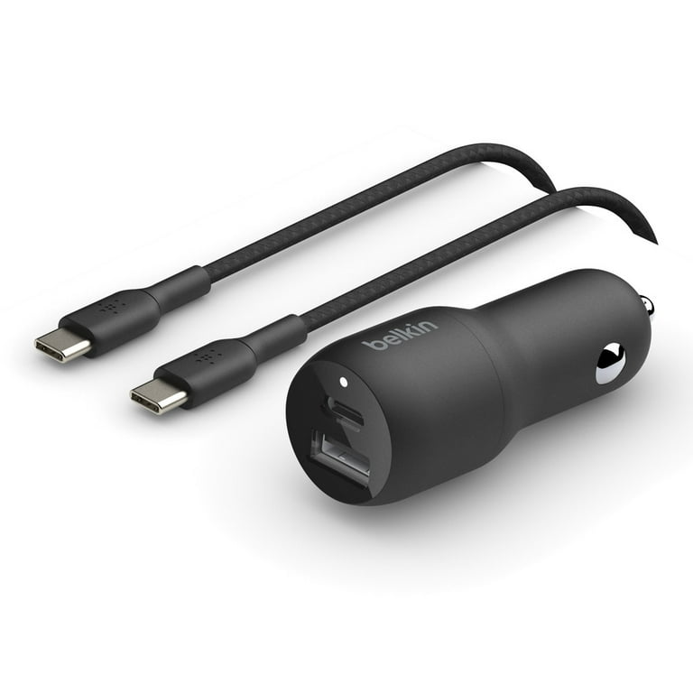 Belkin 37W Dual Port Fast Car Charger with USB-C Cable