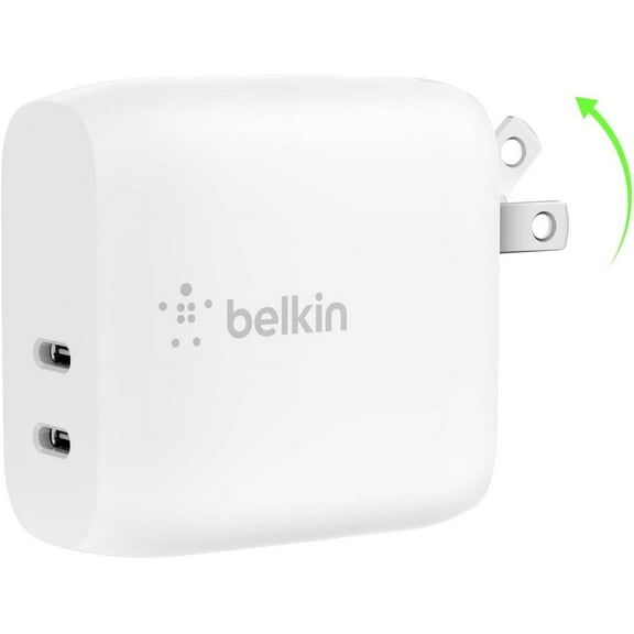 Belkin 40W Dual Port USB-C Wall Charger, USB Type C Charger Fast Charging for iPhone 16, 16 Plus, 16 Pro, 16 Pro Max, 15, 15 Pro, 15 Pro Max, iPhone 14 Series, Galaxy S24 Ultra, iPad, AirPods & More
