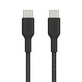 thumbnail interactive-video image 1 of Belkin 5ft Braided USB-C to USB-C Cable W/ Strap, Cable for iPhone 16 , 15 Models and More - Black, 1 of 8