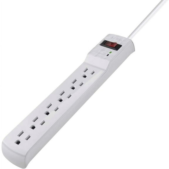 6-Outlet Surge Protector with 8-foot Power Cord and Rotating Plug