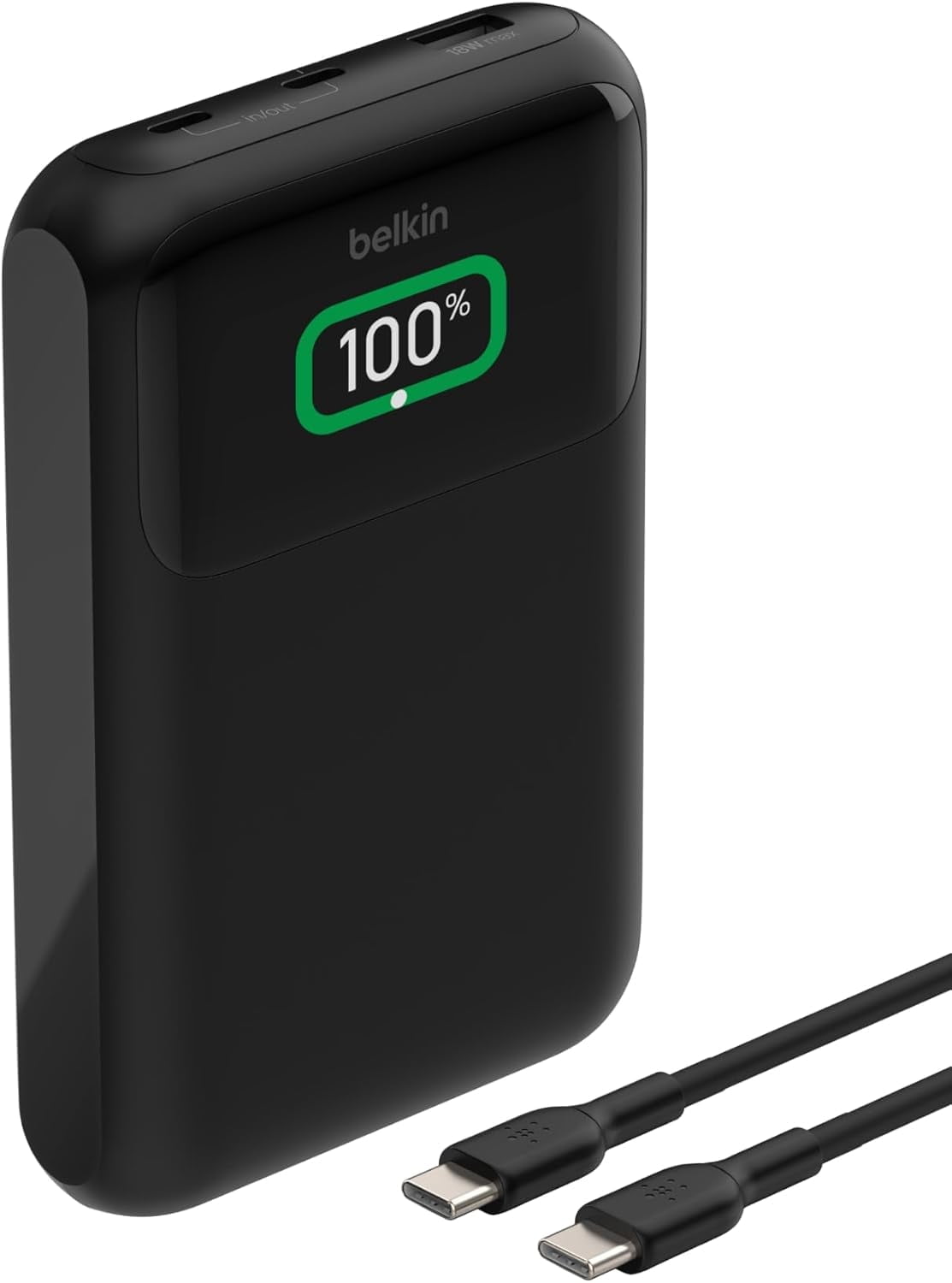 Belkin Portable Charger, 3-Port Laptop Power Bank 20,000mAh w/USB-C & USB-A Ports, 65W Fast Charging Power Delivery, for MacBook, iPhone 16, iPad, Galaxy S25, Nintendo Switch 2 & More - Black