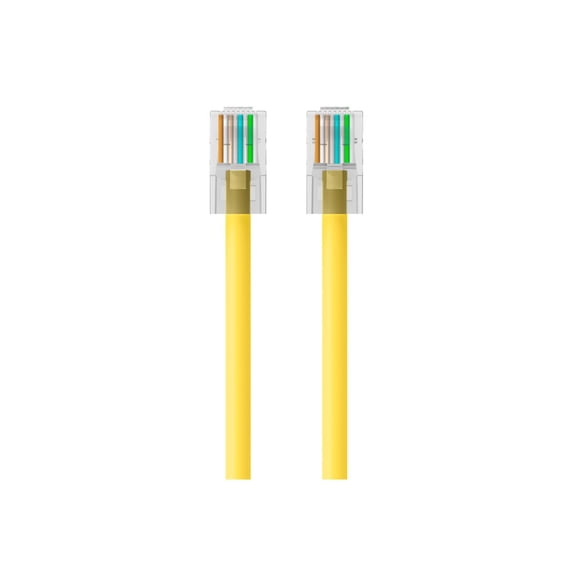 Belkin - Patch cable - RJ-45 (M) to RJ-45 (M) - 2.13 m - UTP - CAT 5e - yellow - for Omniview SMB 1x16, SMB 1x8; OmniView IP 5000HQ; OmniView SMB CAT5 KVM Switch