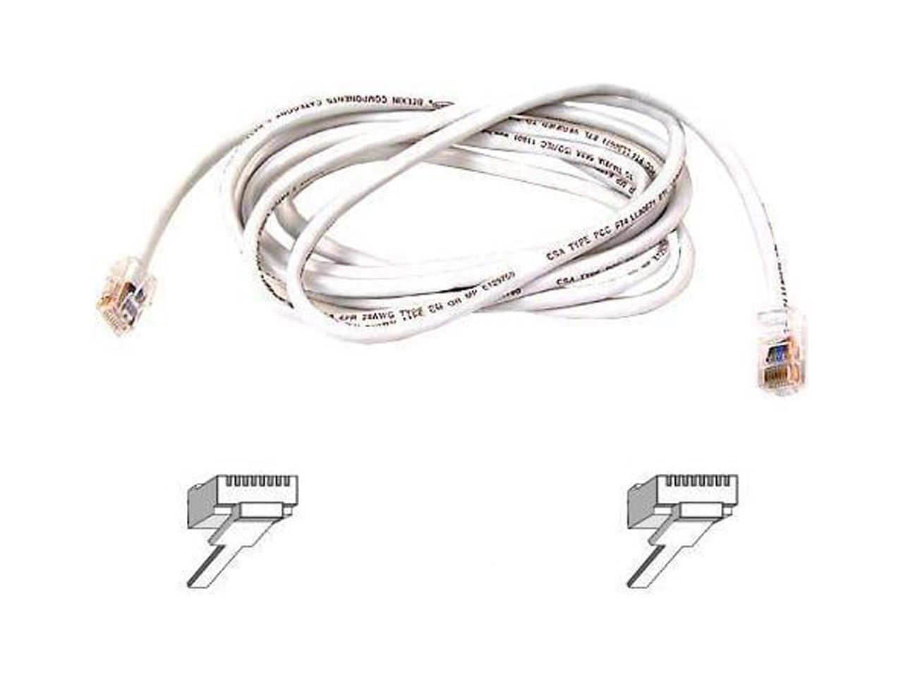 Belkin A3L980-02-WHT-S 2 ft. Cat 6 White Snagless Patch Cable - image 1 of 2