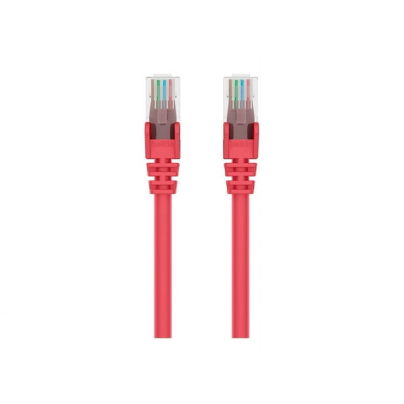 Belkin A3L980-03-RED-S 3' CAT-6 RJ-45 Snagless Duplex Patch Cable Black