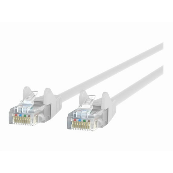 Belkin 5ft CAT6 Ethernet Patch Cable Snagless, RJ45, M/M, White - Patch cable - RJ-45 (M) to RJ-45 (M) - 5 ft - UTP - CAT 6 - molded, snagless - white - for Omniview SMB 1x16, SMB 1x8; OmniView SMB CAT5 KVM Switch
