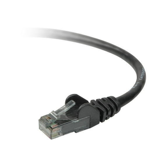 Belkin A3L980-08-BLK-S 8 ft. Cat 6 Black UTP Patch Cable