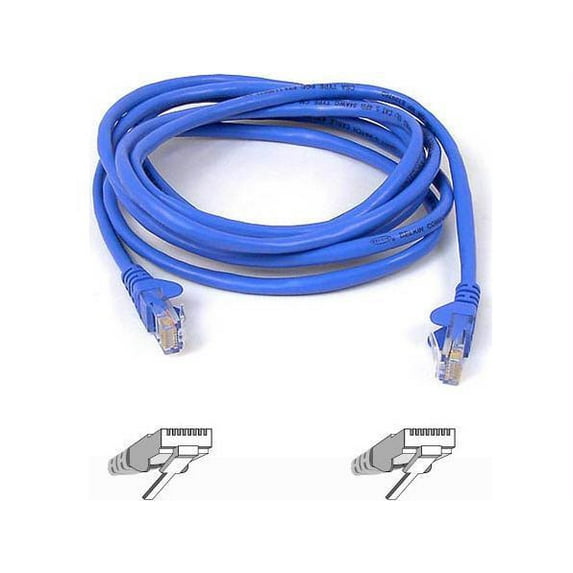Belkin 15ft CAT6 Ethernet Patch Cable Snagless, RJ45, M/M, Blue - Patch cable - RJ-45 (M) to RJ-45 (M) - 15 ft - UTP - CAT 6 - molded, snagless - blue - for Omniview SMB 1x16, SMB 1x8; OmniView SMB CAT5 KVM Switch