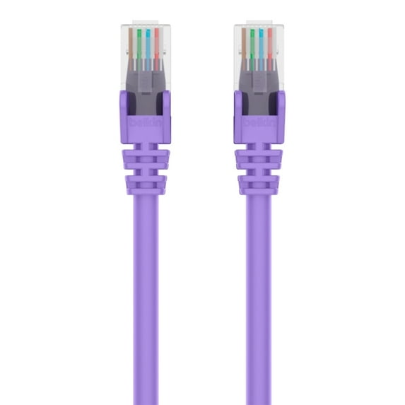 Belkin A3L980-25-PUR-S CAT6 Ethernet Patch Cable Snagless, RJ45, M/M