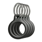 Belkin Apple AirTag Secure Holder with Key Ring Cases 4-Pack Black