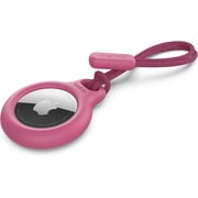 Belkin Apple Airtag Secure Holder Pink with Strap - Scratch Resistant Case with Raised Edges Polyethylene Terephthalate, 1 Count