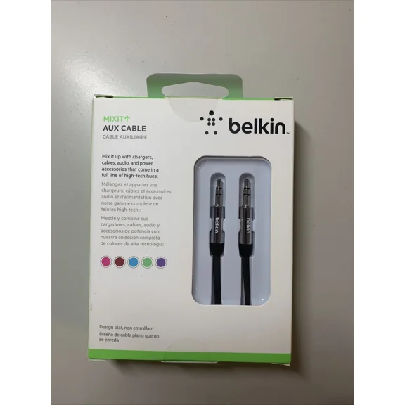 Belkin Aux Cord For Car * Brand New * Free Fast Shipping