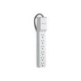 thumbnail image 1 of Belkin BE106000-06-CM 720 J 6 AC Outlets 6 ft. Cord Home/Office Surge Protector - White, 1 of 4