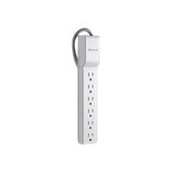 Belkin BE106000-06-CM 720 J 6 AC Outlets 6 ft. Cord Home/Office Surge Protector - White