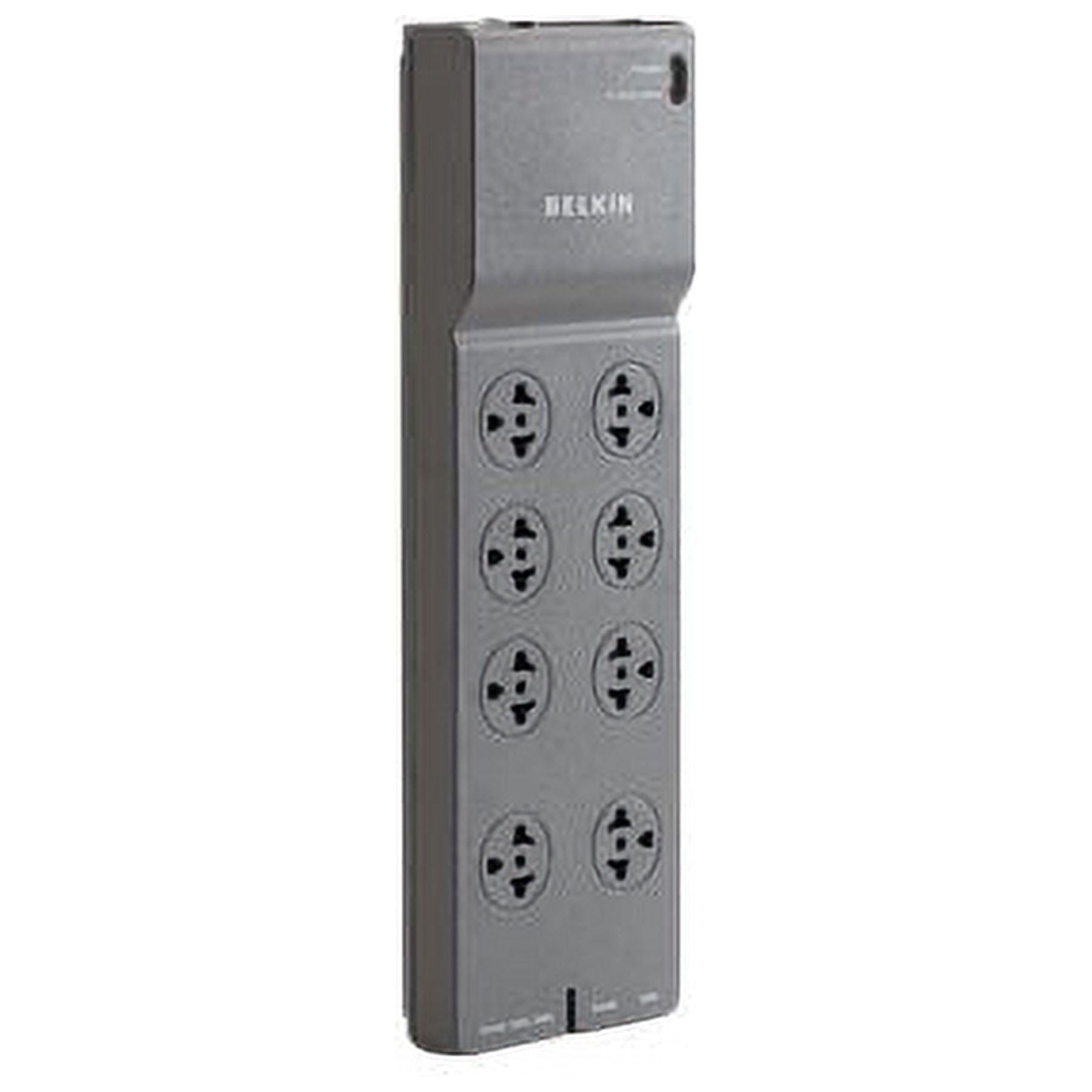 8-Outlet Black Surge Protector Power Strip with 8 ft Cord
