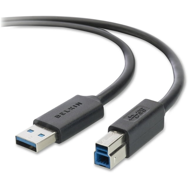 Belkin, BLKF3U159B10, SuperSpeed USB 3.0 Cable, 1 Each, Black