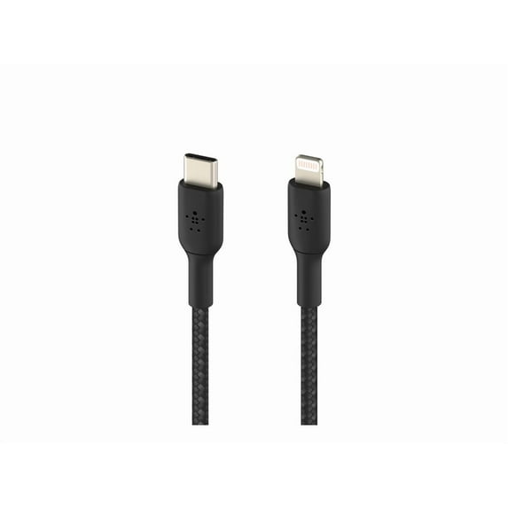 Belkin BOOST CHARGE Braided USB-C to Lightning Cable 6.6 ft. Black CAA004BT2MBK