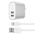 thumbnail image 1 of Belkin BOOSTCHARGE 2-Port Home Charger Plus Lightning to USB-A Cable, White, 1 of 4